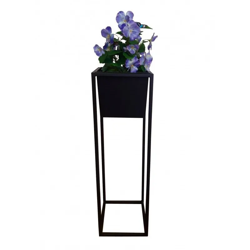 Kwietnik LAURA 20x20x70cm czarny wysoki I sklep meblowy MIRAT. styl LOFT