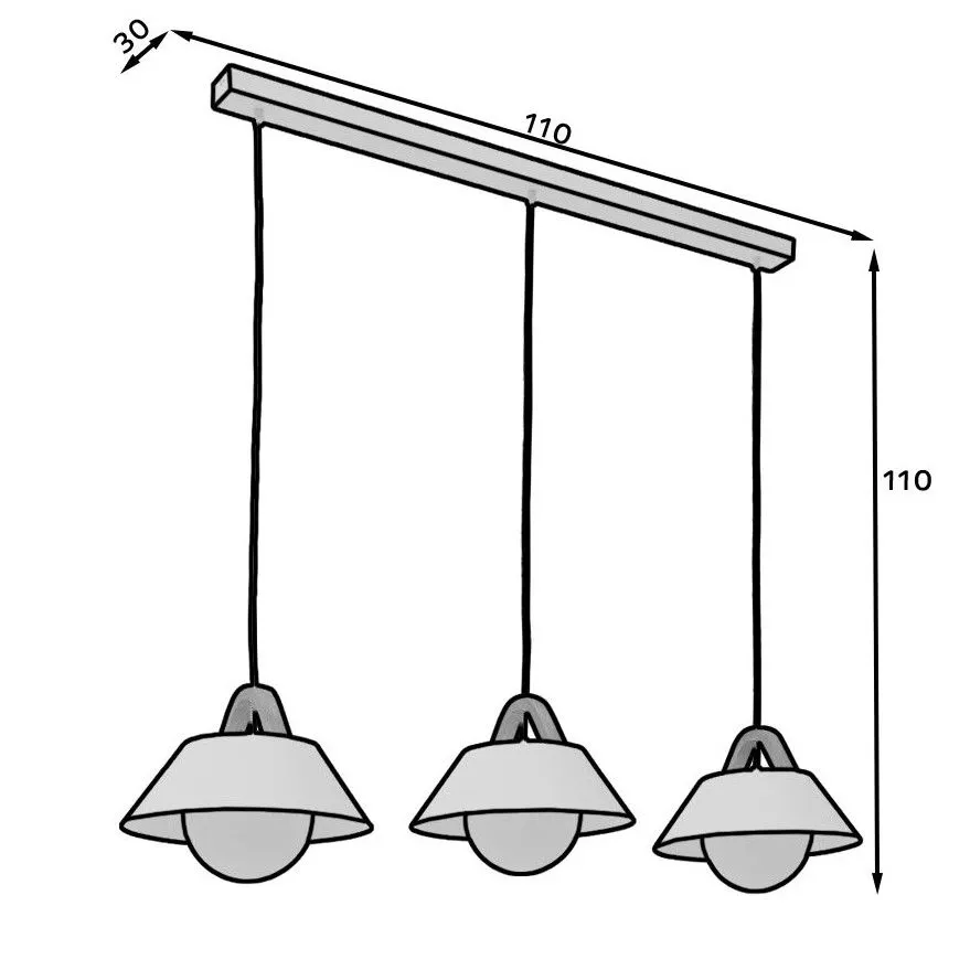Lampa wisząca ALMITARA III biała nad stół do jadalni I sklep meblowy MIRAT.