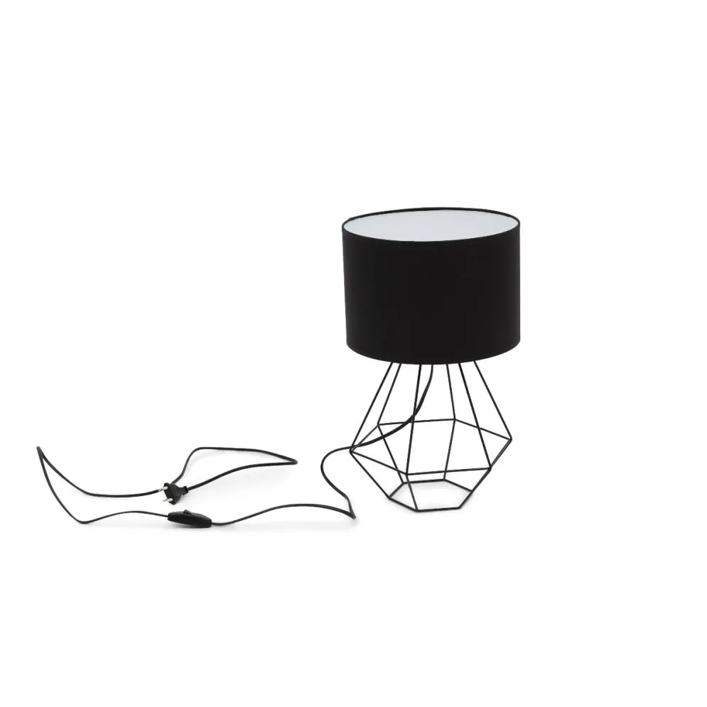 Lampa stołowa BREVITAS czarna do sypialni I sklep meblowy MIRAT.