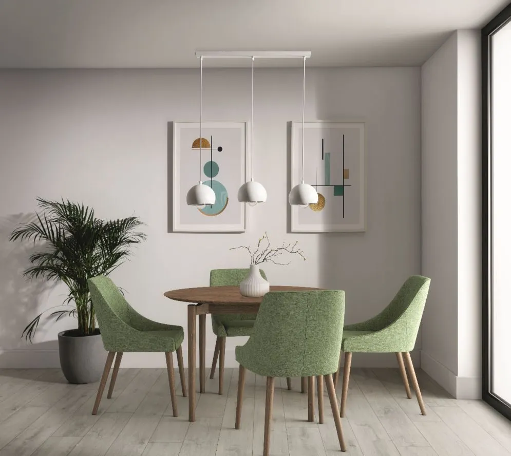Lampa wisząca CALLIDE II biała z trzema punktami świetlnymi I sklep meblowy MIRAT.