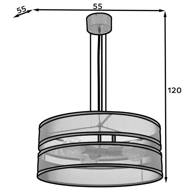 Lampa wisząca ORABELA I czarna w kształcie walca I sklep meblowy MIRAT.