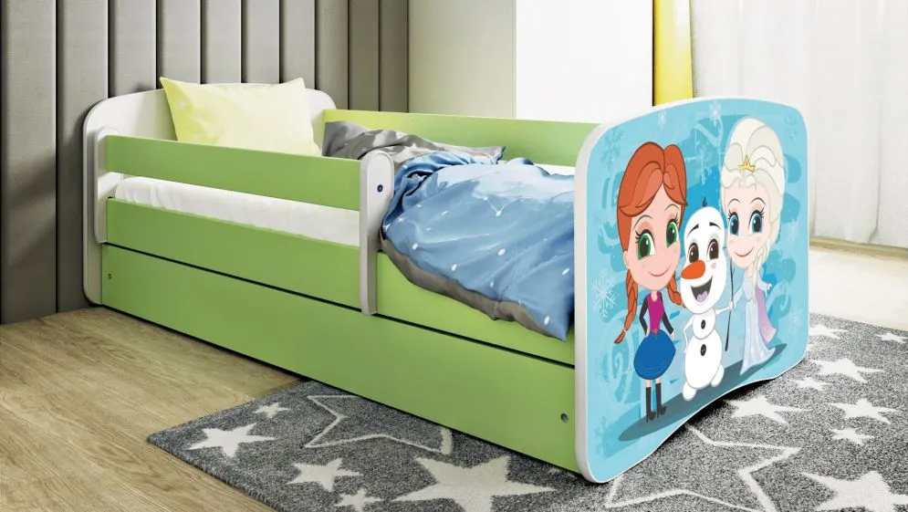 Łóżko dziecięce BABY DREAMS kraina lodu z materacem i szufladą | MIRAT. w stylu kolekcja BABY DREAMS