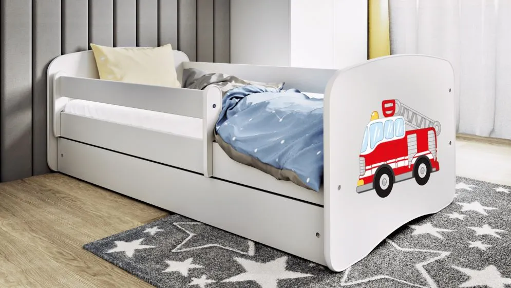 Łóżko dziecięce BABY DREAMS straż pożarna z barierką | MIRAT. w stylu  kolekcja BABY DREAMS