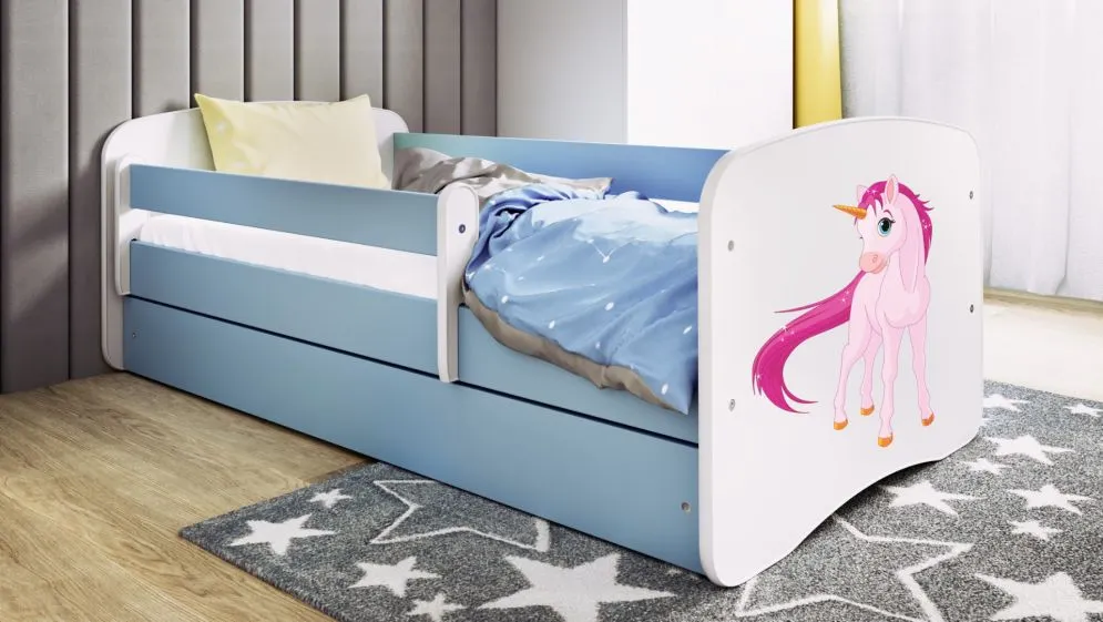 Łóżko dziecięce BABY DREAMS jednorożec 180 dla dziewczynki z materacem | MIRAT. kolekcja BABY DREAMS