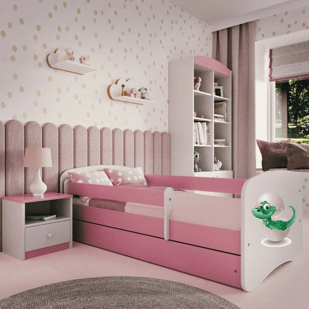 Łóżko dziecięce BABY DREAMS 180x80 mały dino z szufladą | MIRAT. w stylu  kolekcja BABY DREAMS
