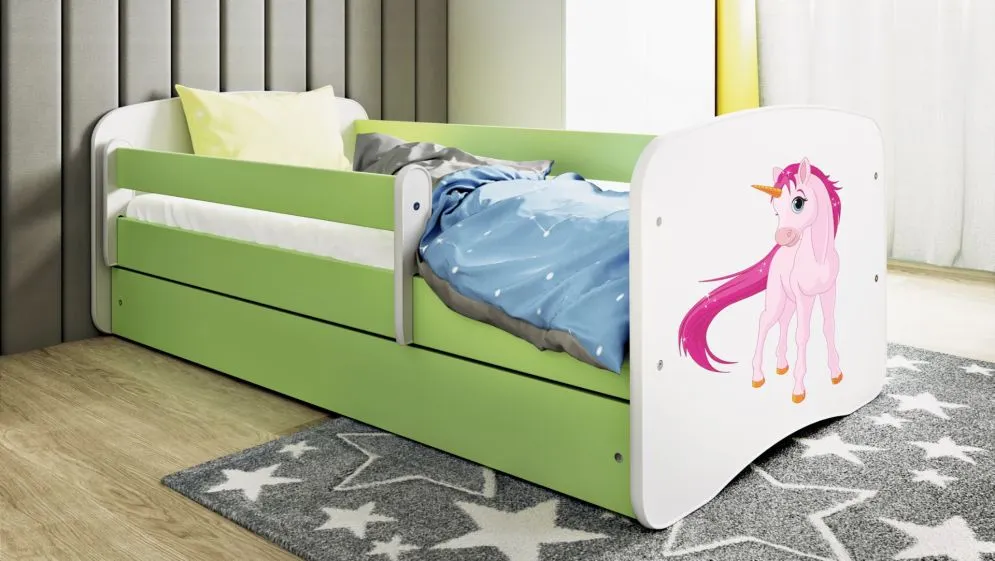 Łóżko dziecięce BABY DREAMS jednorożec z materacem | MIRAT.  kolekcja BABY DREAMS