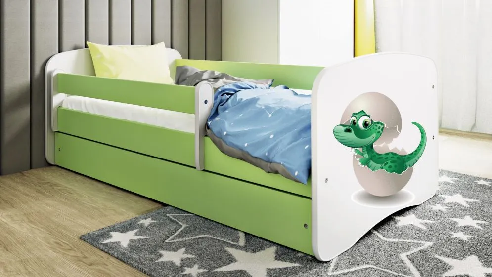 Łóżko dziecięce BABY DREAMS 180x80 mały dino z szufladą | MIRAT. w stylu  kolekcja BABY DREAMS