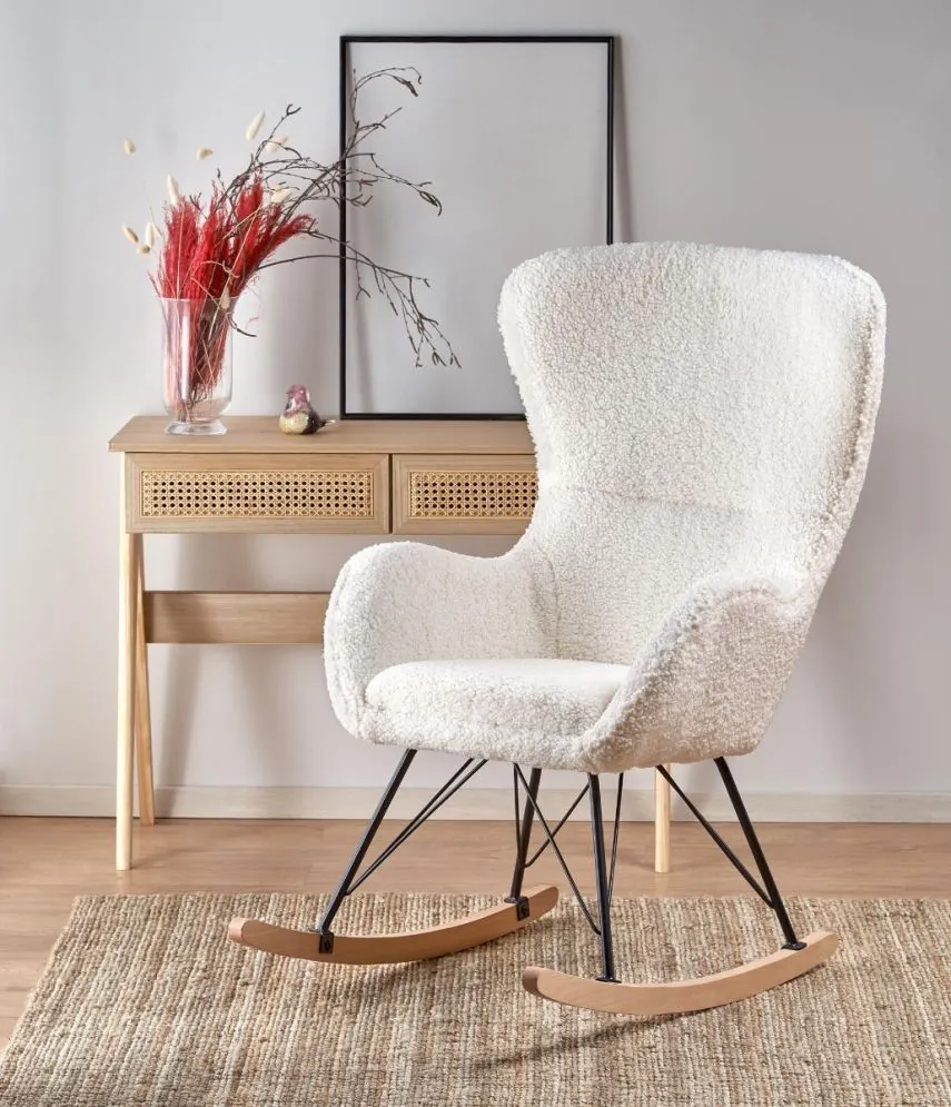 Fotel bujany LIBERTO 2 kremowy do salonu | MIRAT.