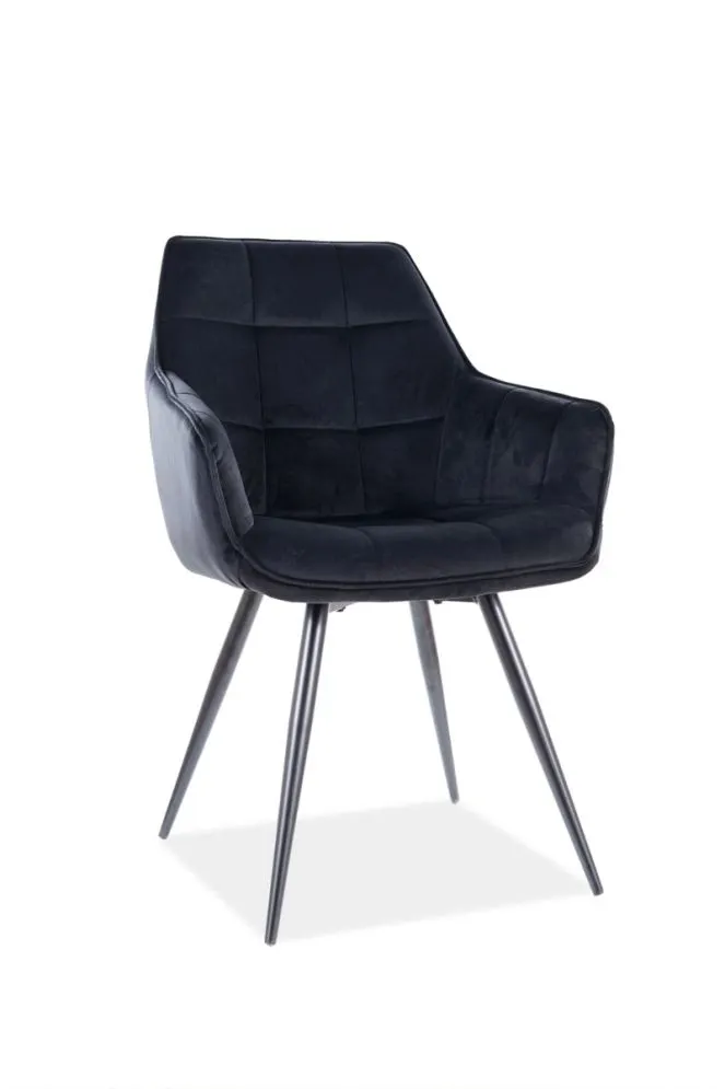 Krzesło LILIA VELVET czarne w stylu glamour do jadalni | MIRAT. styl GLAMOUR, LOFT