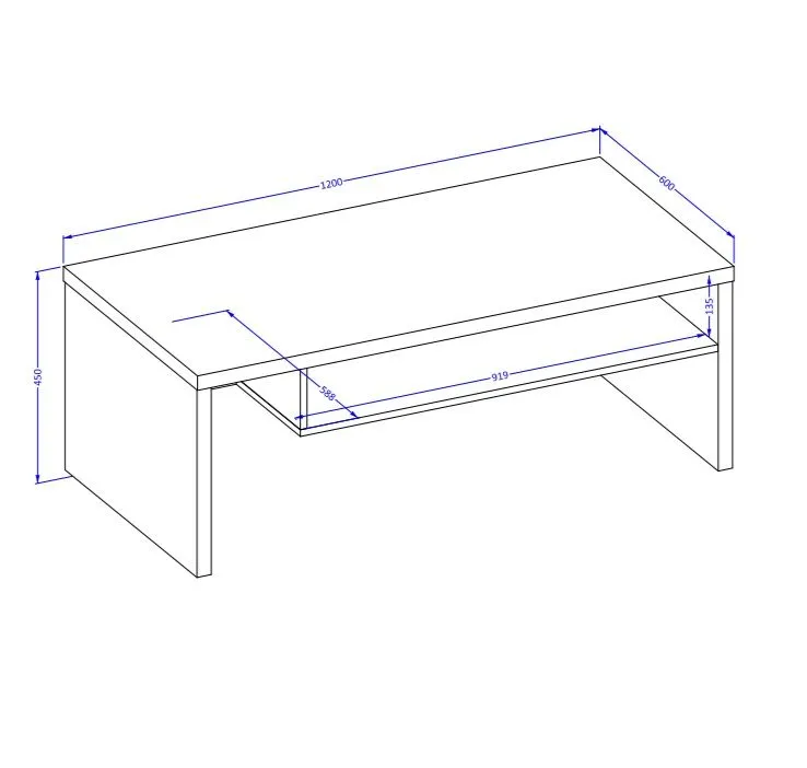 Stolik kawowy CROSS 120x60 dąb wotan/czarny minimalistyczny I sklep meblowy MIRAT. styl SKANDYNAWSKI kolekcja HV-CROSS