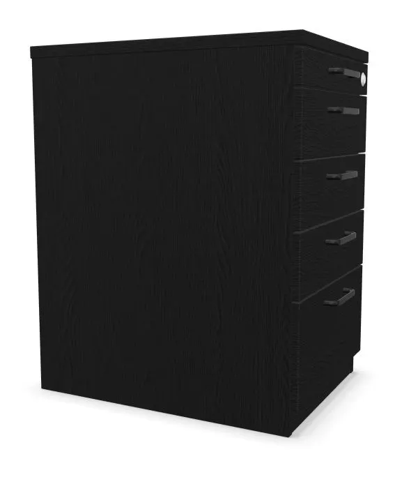 Kontenerek biurowy EASY SPACE 4D PB 43cm czarny grafitowy I sklep meblowy MIRAT.