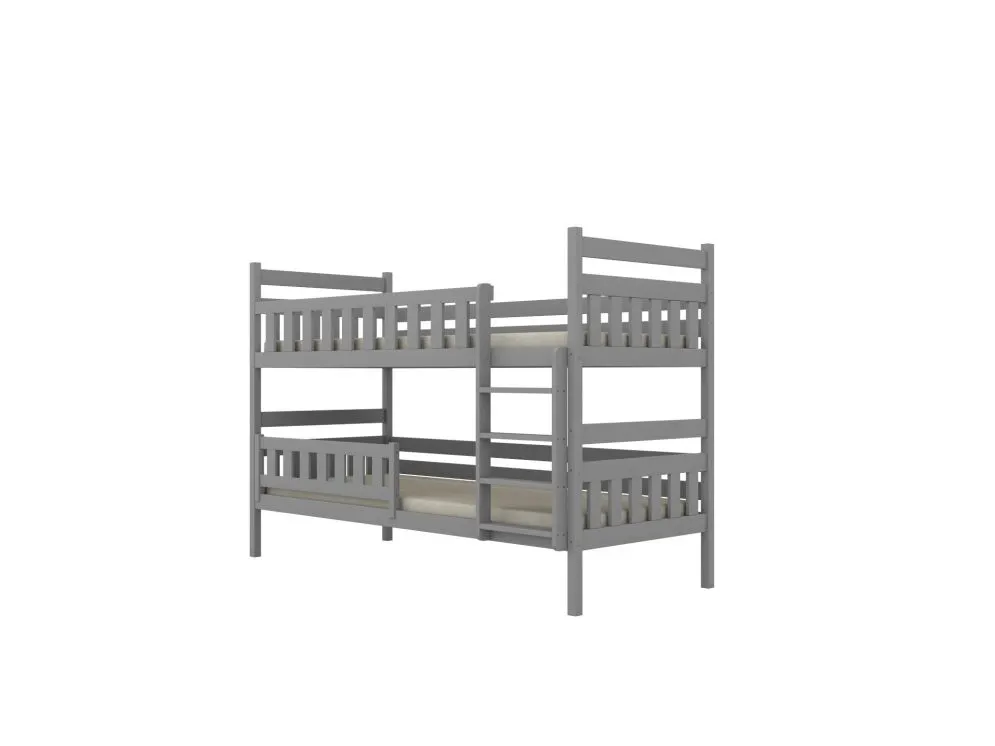 Łóżko piętrowe BARTEK 180x80 szare drewniane | MIRAT. kolekcja BARTEK
