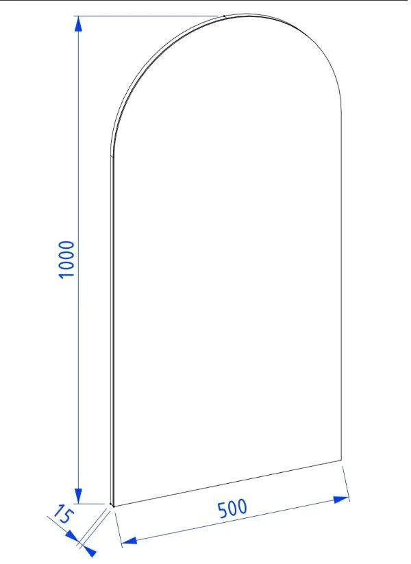 Lustro łazienkowe półowalne COCO 50x100 cm kaszmir półmat | MIRAT kolekcja COCO