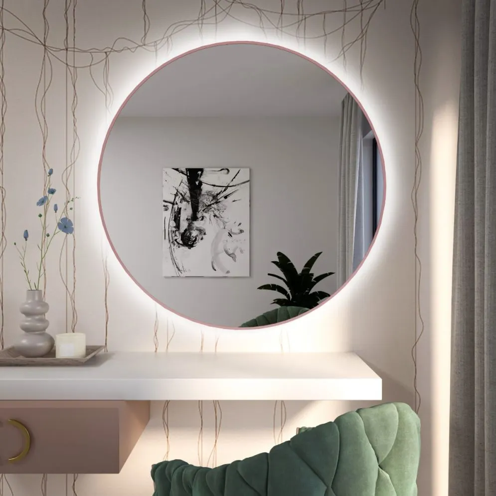 Łazienkowe lustro okrągłe ARTIS LED 60cm kolor ramki do wyboru I sklep meblowy MIRAT.