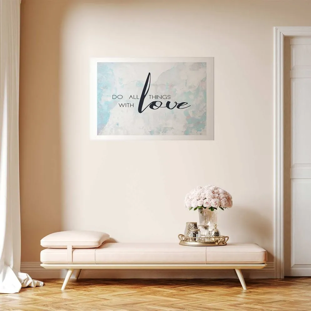 Plakat With love 30x21 cm bez ramy z marginesem | MIRAT.