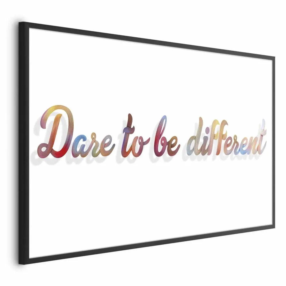 Plakat Be different 42x29,7 cm z ramą czarną bez marginesu | MIRAT.
