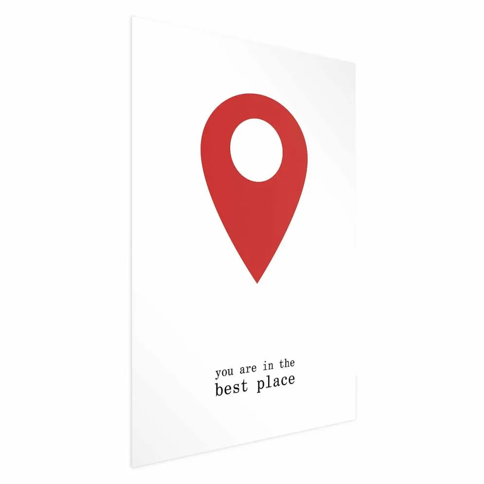 Plakat The best place 21x30 cm bez ramy bez marginesu | MIRAT.