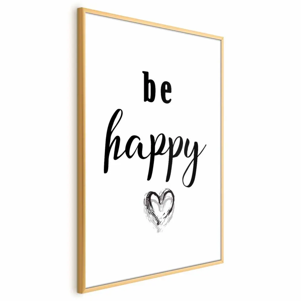 Plakat bez przyszłości 30x21 cm z ramą złotą z marginesem | MIRAT.