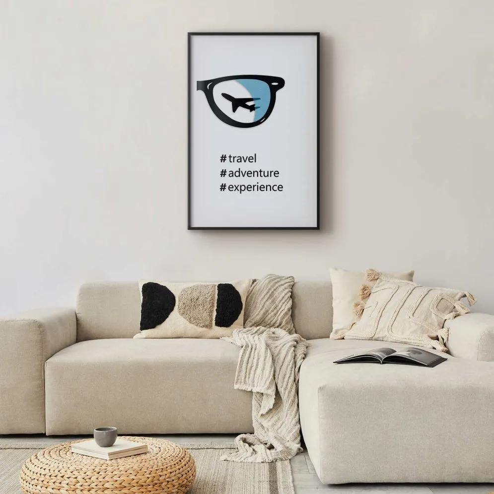 Plakat Nowe doświadczenia 60x90 cm z ramą czarną z marginesem | MIRAT.