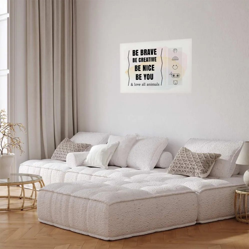 Plakat Bądź sobą 90x60 cm bez ramy z marginesem | MIRAT.