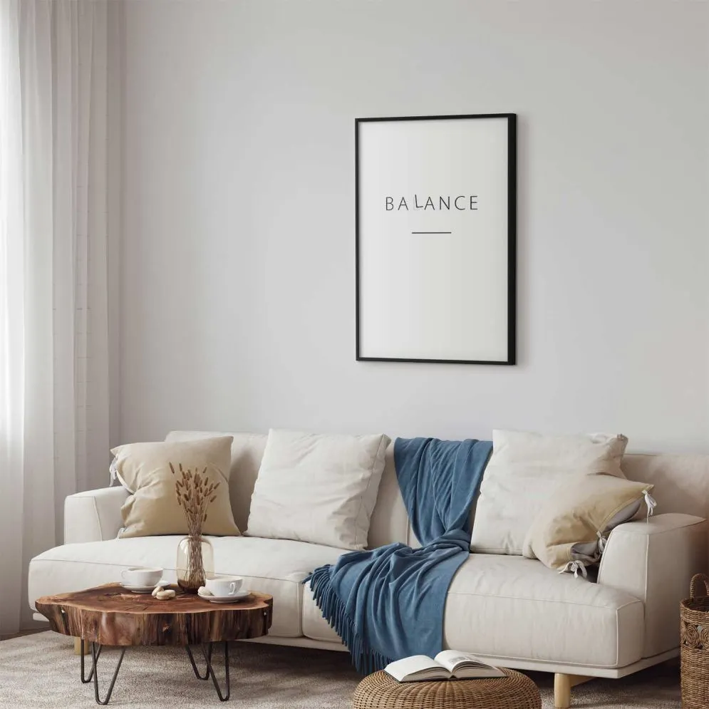 Plakat Balance 21x30 cm z ramą czarną bez marginesu | MIRAT.