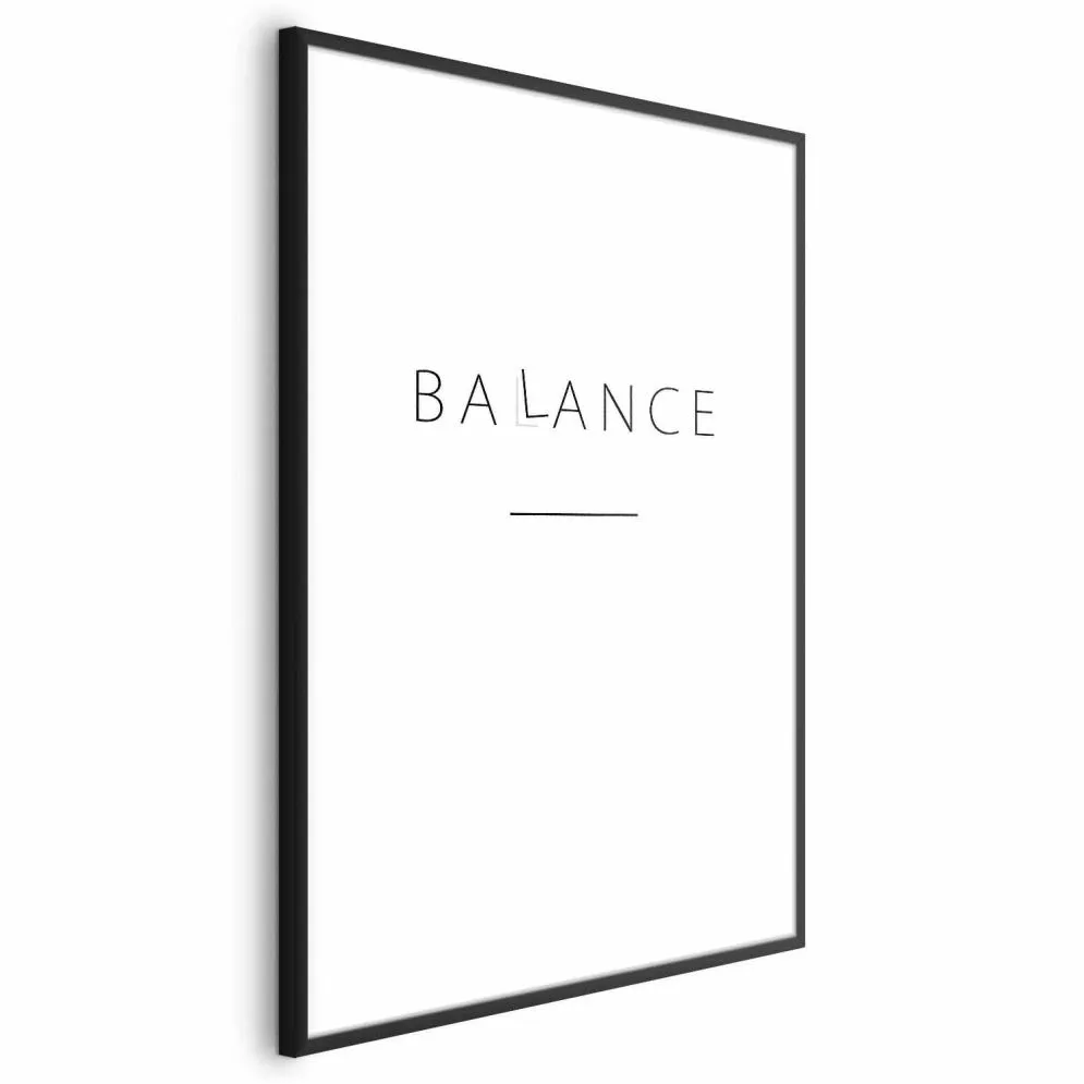 Plakat Balance 21x30 cm z ramą czarną bez marginesu | MIRAT.
