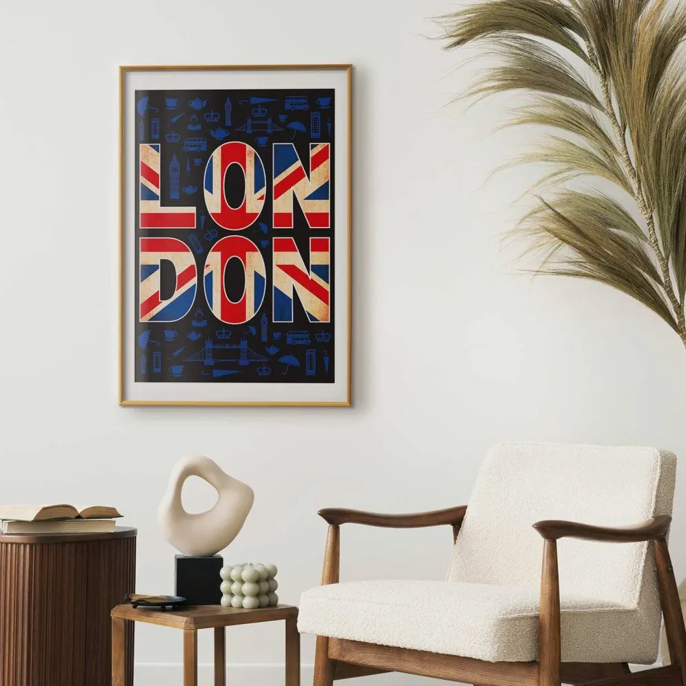 Plakat Miasto kultury 40x60 cm z ramą złotą z marginesem | MIRAT.