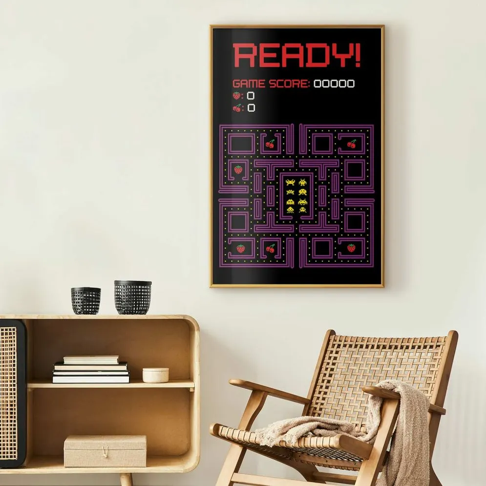 Plakat Ready 40x60 cm z ramą złotą bez marginesu | MIRAT.