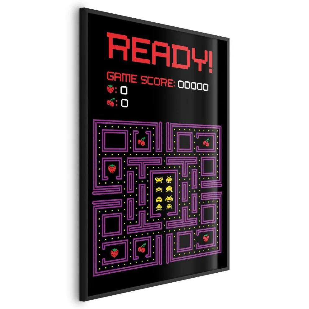 Plakat Ready 29,7x42 cm z ramą czarną bez marginesu | MIRAT.
