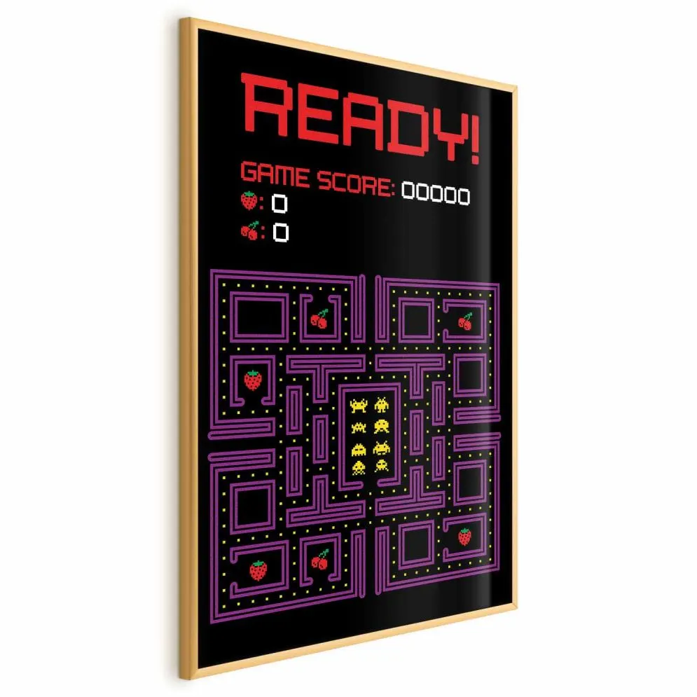 Plakat Ready 40x60 cm z ramą złotą bez marginesu | MIRAT.