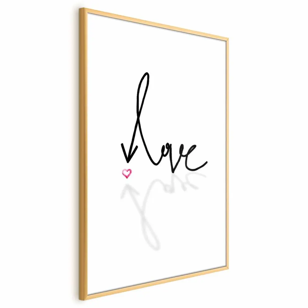 Plakat To jest miłość 60x90 cm z ramą złotą z marginesem | MIRAT.