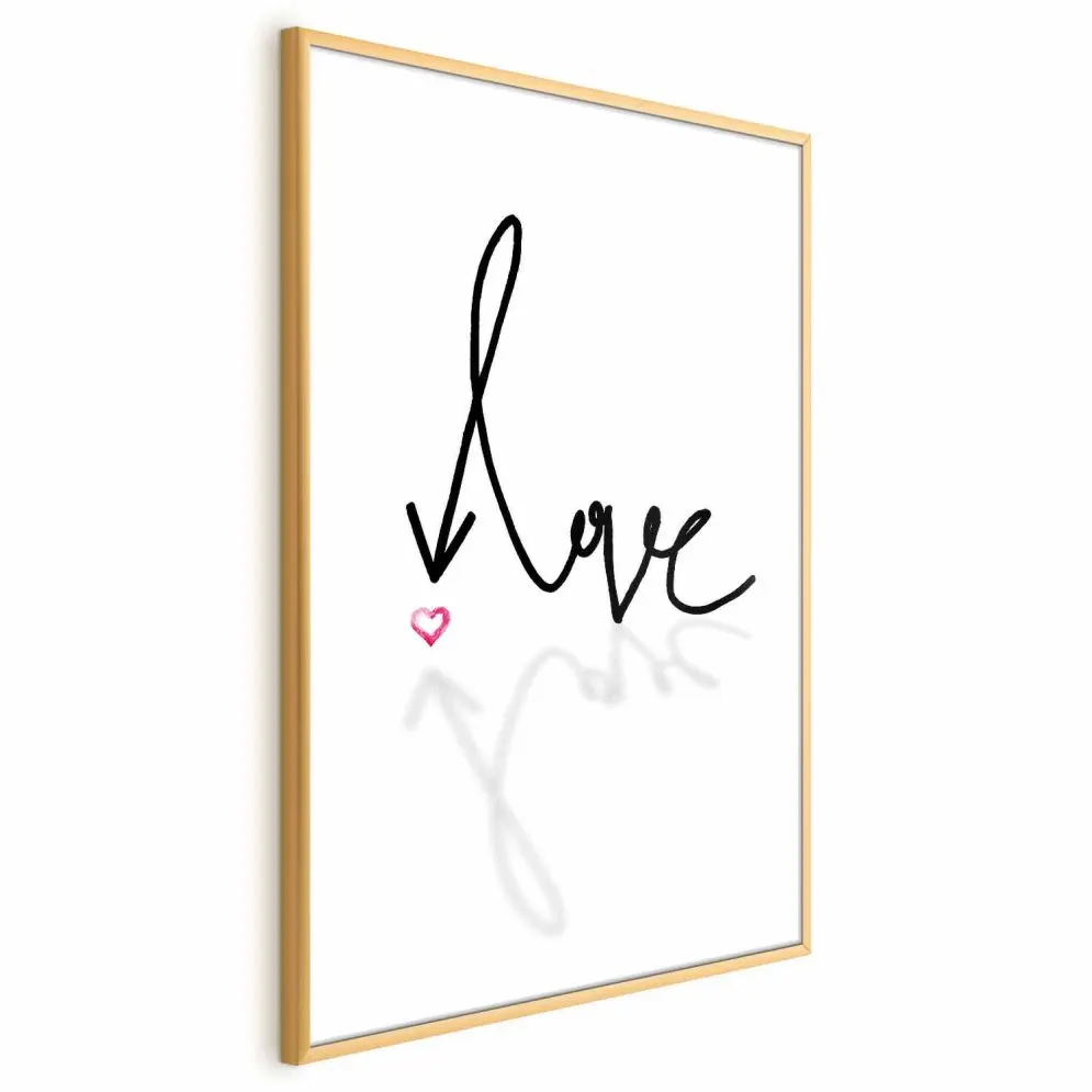 Plakat To jest miłość 40x60 cm z ramą złotą bez marginesu | MIRAT.