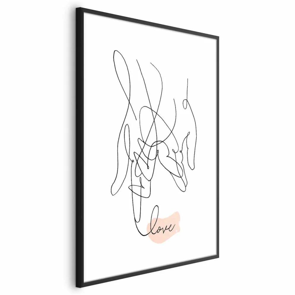 Plakat Splątane uczucie 29,7x42 cm z ramą czarną z marginesem | MIRAT.