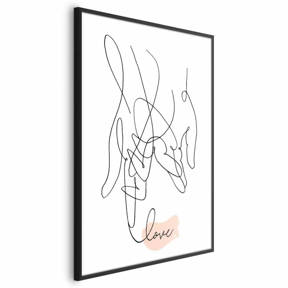 Plakat Splątane uczucie 29,7x42 cm z ramą czarną bez marginesu | MIRAT.
