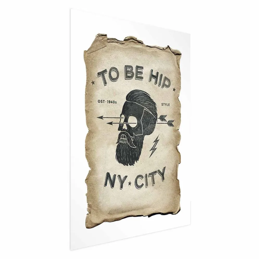 Plakat To be hip 21x30 cm bez ramy z marginesem | MIRAT.