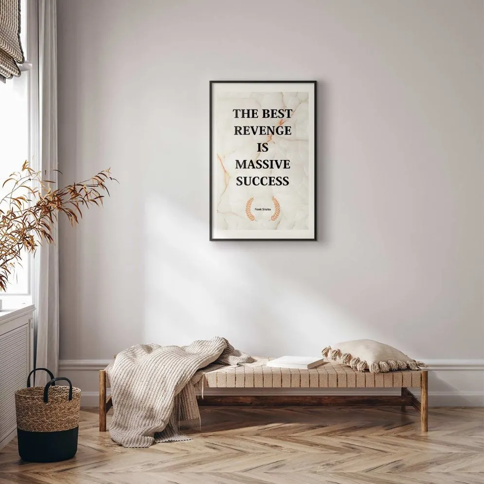 Plakat Best Revenge 29,7x42 cm z ramą czarną z marginesem | MIRAT.