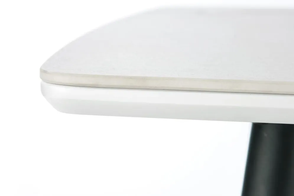 Stół MARCO 120x70 biały marmur/czarny do jadalni | MIRAT. styl GLAMOUR, LOFT