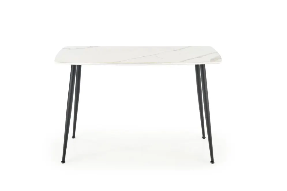Stół MARCO 120x70 biały marmur/czarny do jadalni | MIRAT. styl GLAMOUR, LOFT