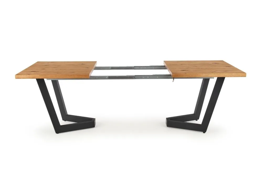 Stół rozkładany MASSIVE 160(250)x90 dąb do jadalni | MIRAT. styl LOFT