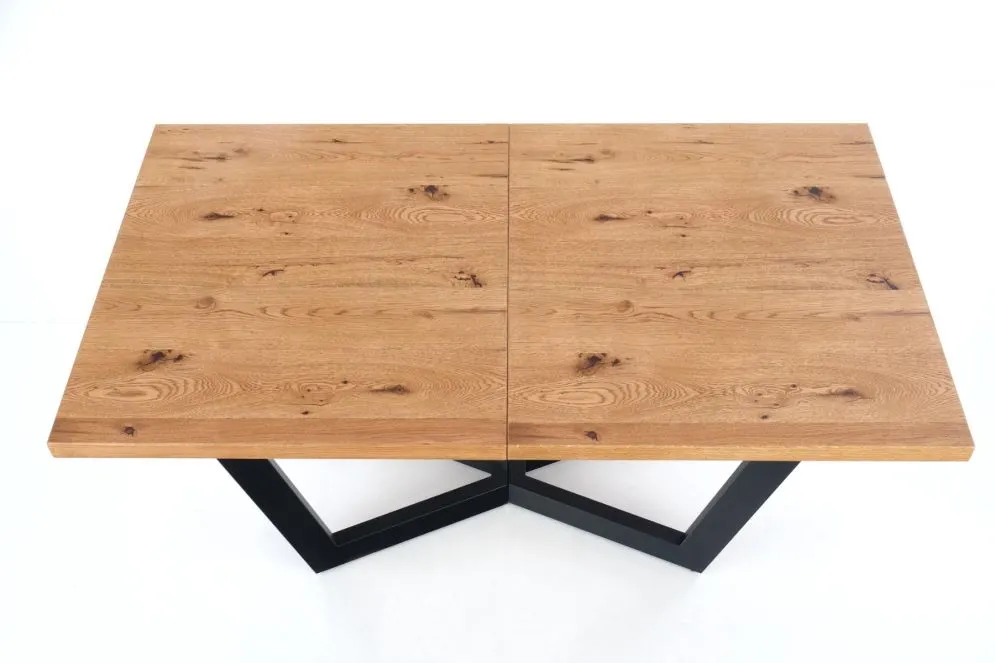 Stół rozkładany MASSIVE 160(250)x90 dąb do jadalni | MIRAT. styl LOFT