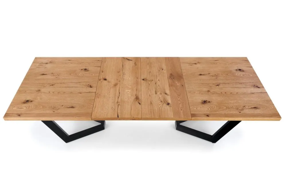 Stół rozkładany MASSIVE 160(250)x90 dąb do jadalni | MIRAT. styl LOFT