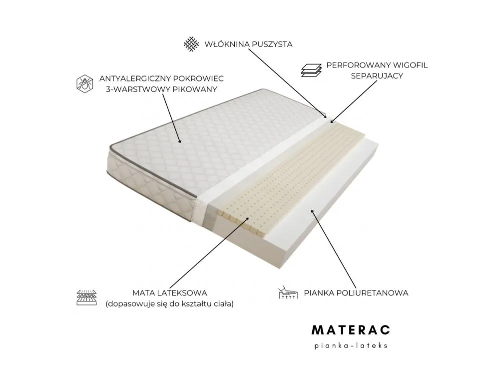Łóżko piętrowe BARTEK 180x80 szare drewniane | MIRAT. kolekcja BARTEK