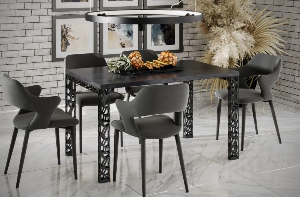 Stół rozkładany MATIO 80(170)x80 beton ciemny do jadalni I sklep meblowy MIRAT. styl LOFT