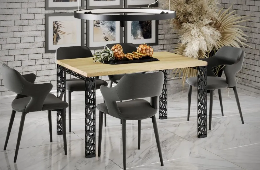 Stół rozkładany MATIO 130(220)x80 dąb natura 8-osobowy I sklep meblowy MIRAT. styl LOFT