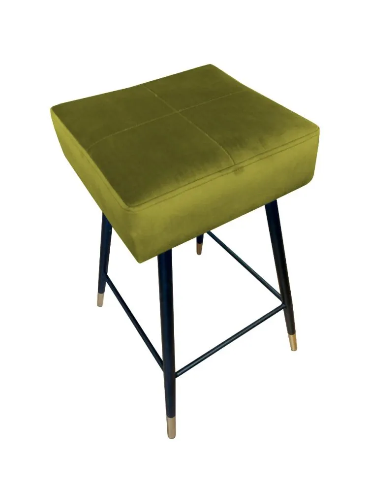 Hoker OLIMP BL VELVET GOLD oliwkowy na metalowych nogach | MIRAT. w stylu GLAMOUR kolekcja