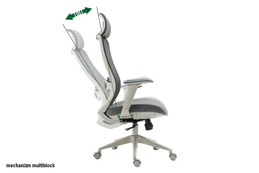 Czarny fotel ergonomiczny Ergon z atestem i podłokietnikami 4D | MIRAT