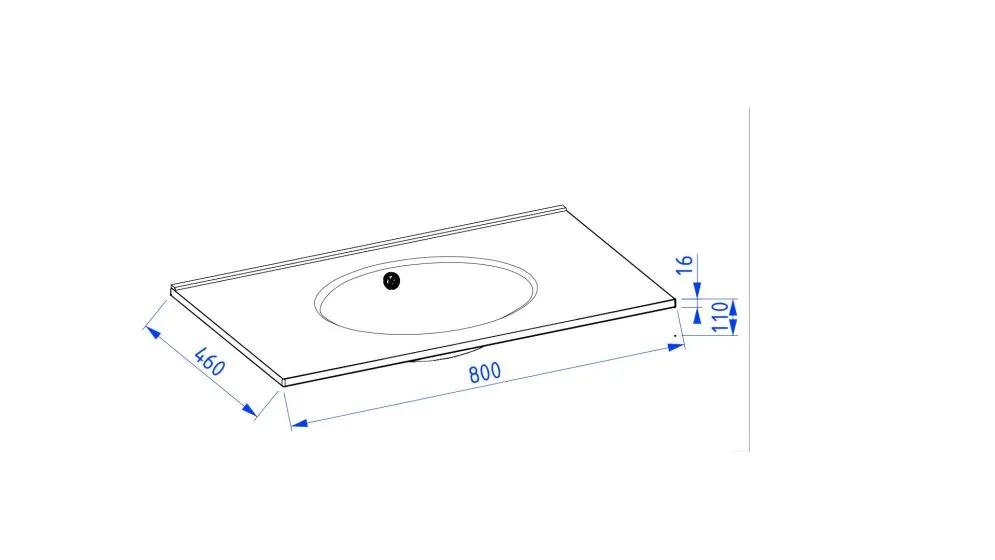 Szafka pod umywalkę OXFORD 80 cm w kolorze starej bieli półmat | MIRAT