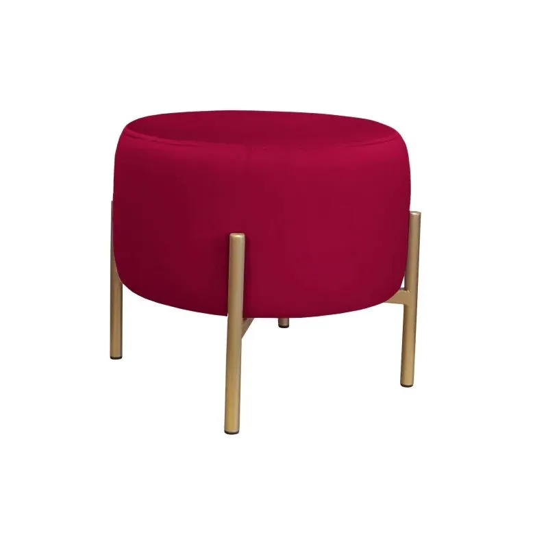 Pufa WILFRED MG VELVET bordowa/złota glamour| MIRAT. styl GLAMOUR