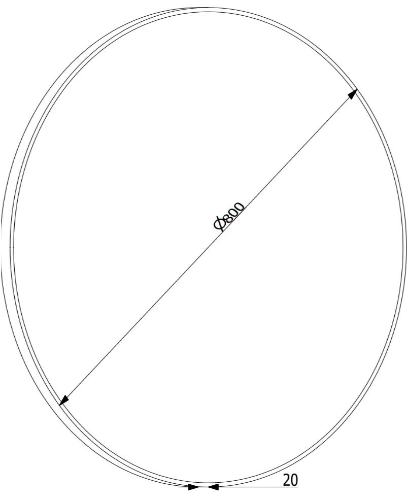 Lustro okrągłe COMO80 80 cm w złotej aluminiowej ramie | MIRAT