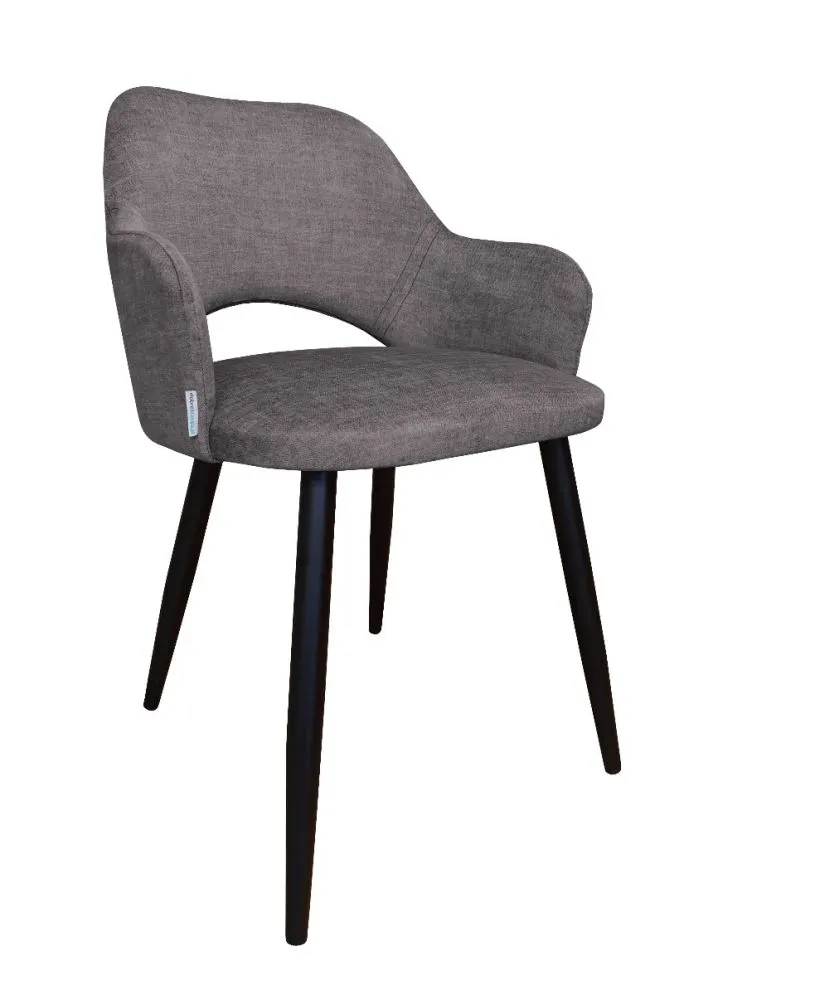Krzesło welurowe NAPO VOGUE szare w stylu loft | MIRAT.